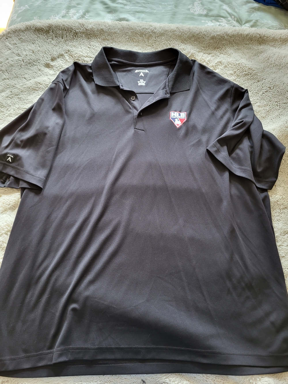 Antigua Men’s Black MLB Network Performance Polo